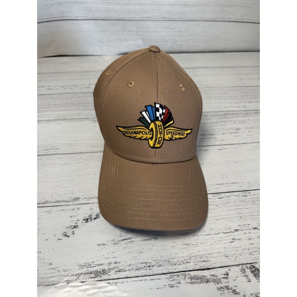 Indianapolis Motor Speedway Indy Car Race Tan Adjustable Ball Cap Hat